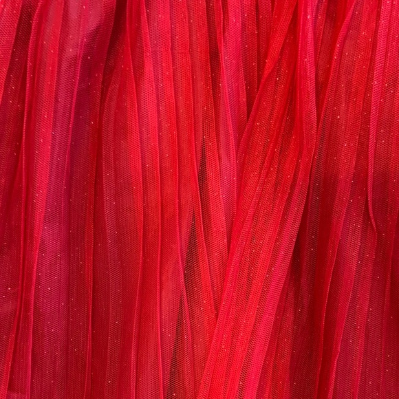 Red Sleeveless Tulle Dress T3 - Picture 5 of 6